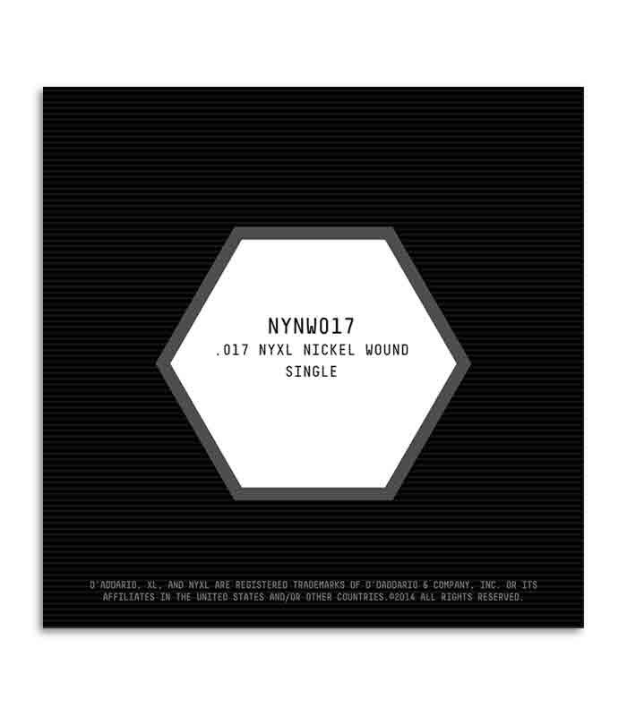 Cuerda Individual Daddário NYNW017W 017 Bordón para Guitarra Elétrica