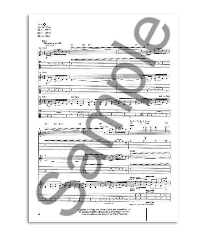 Muestra de página del libro The Best Of Eric Clapton Signature Licks