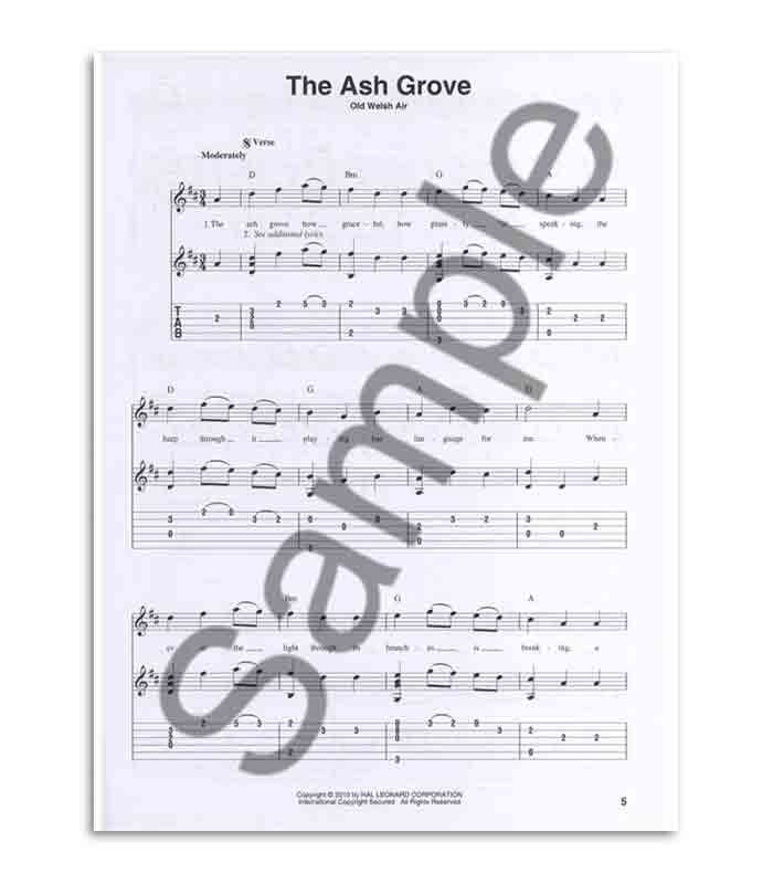 Muestra de página del libro Fingerpicking Celtic Folk 15 Songs