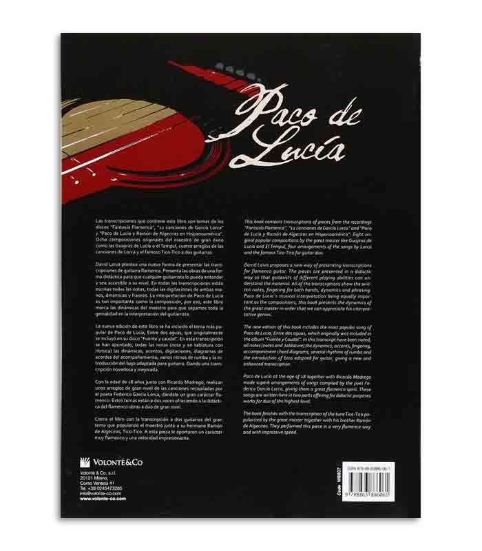 Libro Paco de Lucía The Best Of Guitar Tab MB607