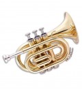 Pocket Trompeta John Packer JP159 Si Bemol Dorado con Estuche