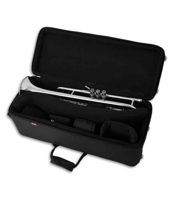 Foto del estuche abierto de la Trompeta John Packer JP251SWS