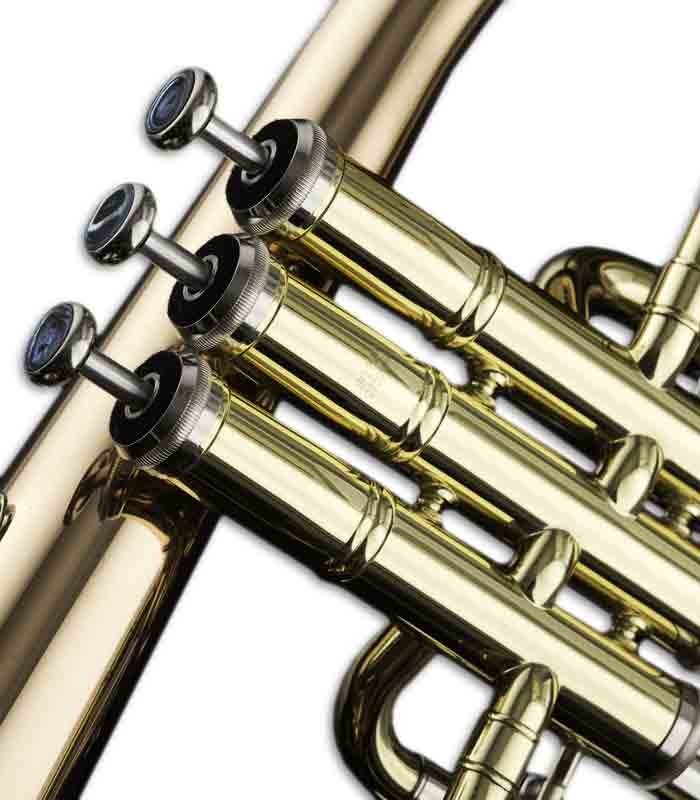 Foto detalle de los pistones del Fliscorno John Packer JP275SW