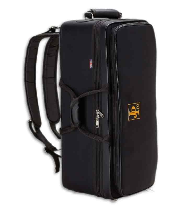 Foto detalle del estuche con correas de la Trompeta John Packer JP by Taylor