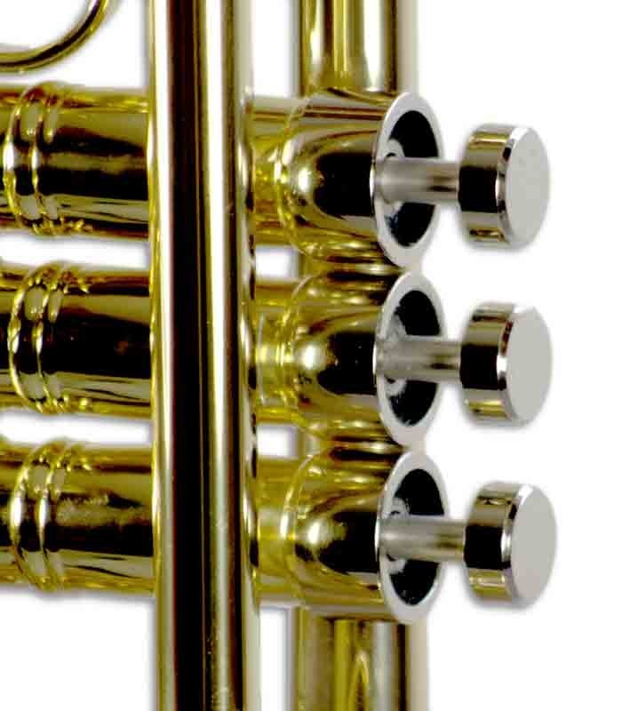 Foto dos pistões do Trompete John Packer JP by Taylor