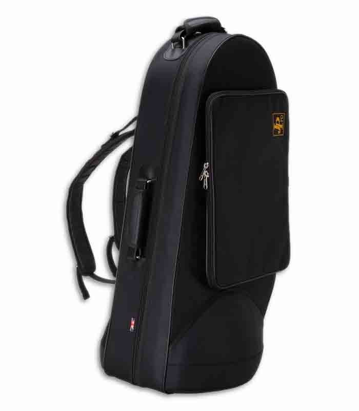 Foto do estojo com correias do Bombardino John Packer JP374L