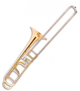 Trombone de Varas Baixo John Packer JP233 Rath Fá/Si Bemol Dourado com Estojo