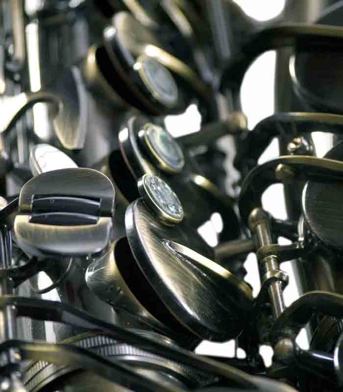 Foto detalle de las llaves del Saxófono Alto John Packer JP045S