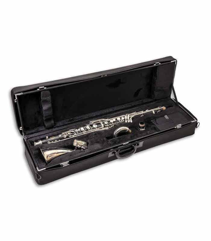 Photo of the John Packer Bass Clarinet JP122 inside the case