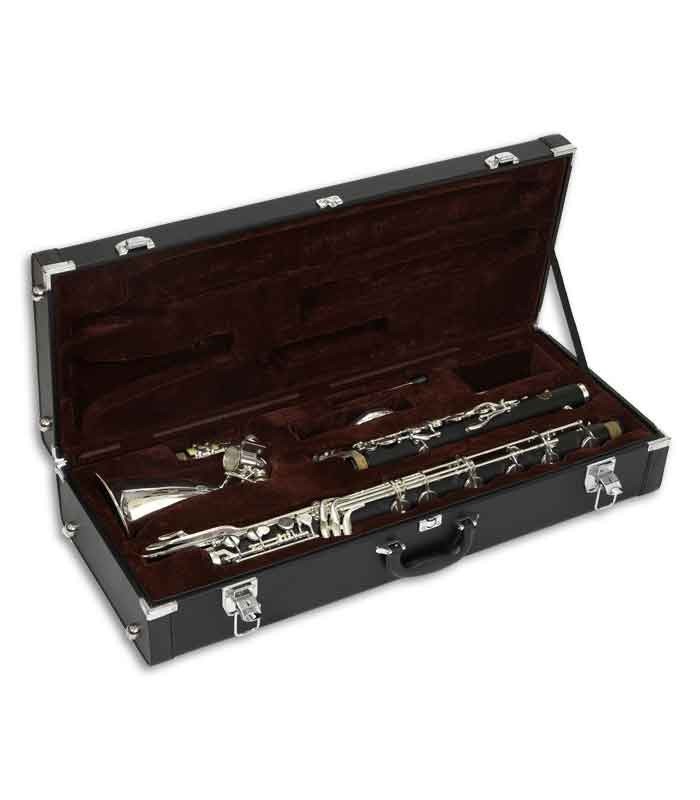 Foto del Clarinete Bajo John Packer JP222 dentro del estuche