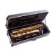 Photo of the John Packer Baritone Saxophone JP144 inside the case