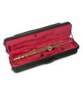 Photo of the John Packer Soprano Saxophone JP243G inside the case