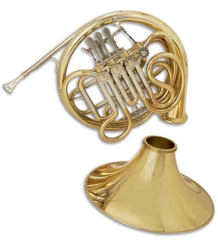 Photo of the John Packer French Horn JP261D Rath with the bell separated