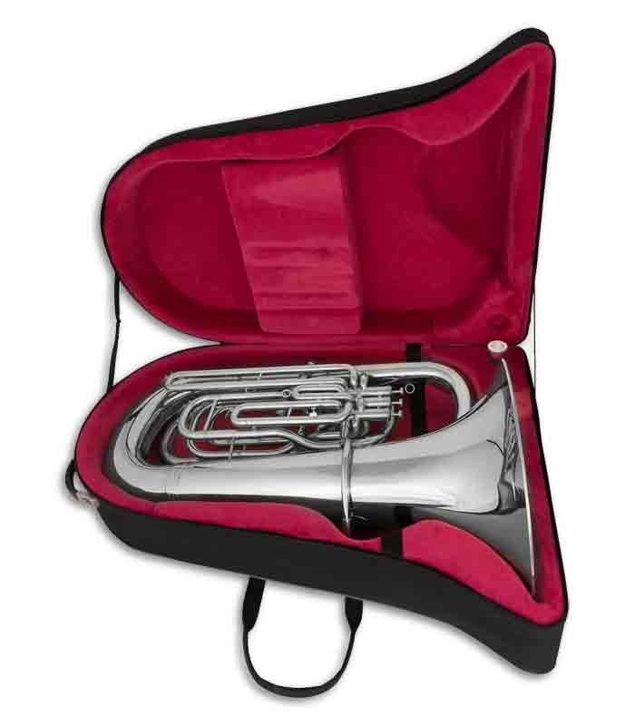 Foto da Tuba John Packer JP278S dentro do estojo