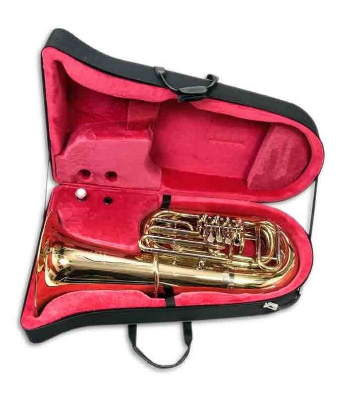 Foto da Tuba John Packer JP379BB Sterling dentro do estojo