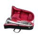 Photo of the John Packer Tuba JP379BBS Sterling inside the case