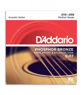 Jogo de Cordas DAddario EJ17 para Guitarra Acústica