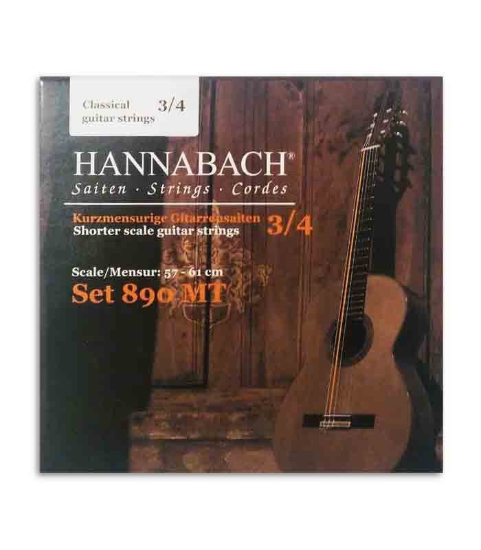 Hannabach Classical Guitar String Set 890MT Medium Tension 3/4