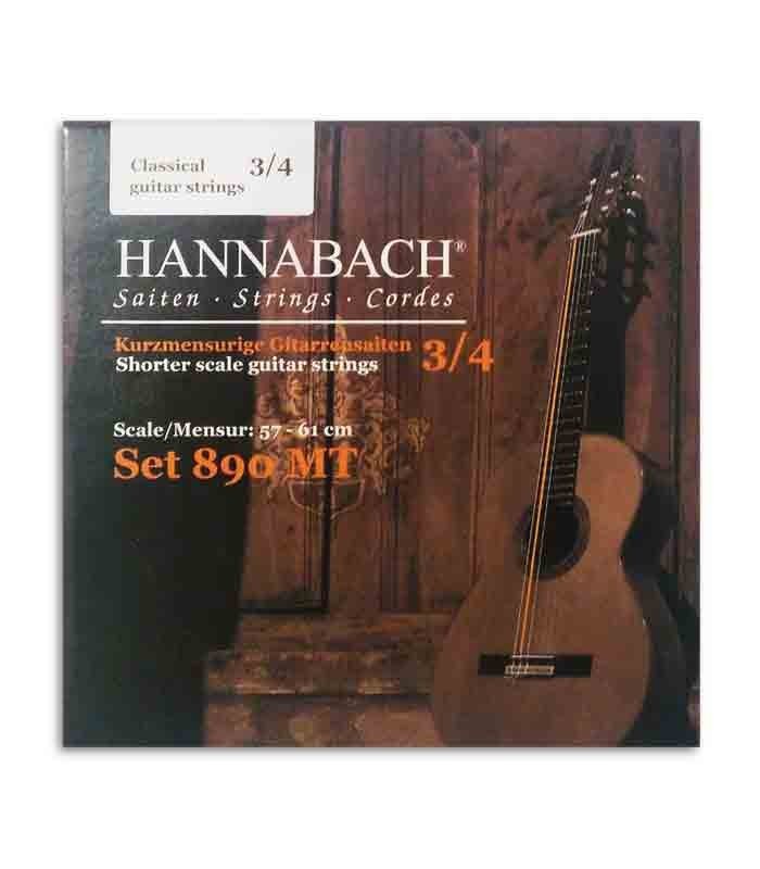 Jogo de Cordas Hannabach 890MT para Guitarra Clássica 3/4