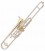 Trombone de Pistões John Packer JP135 Si Bemol Dourado com Estojo