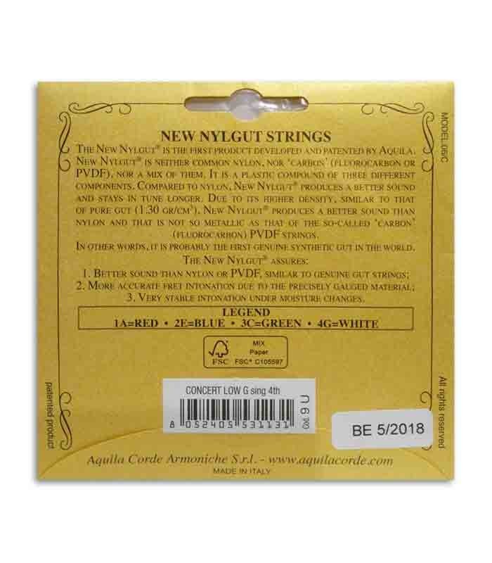 Aquila Concerto Ukulele Individual String 9 U