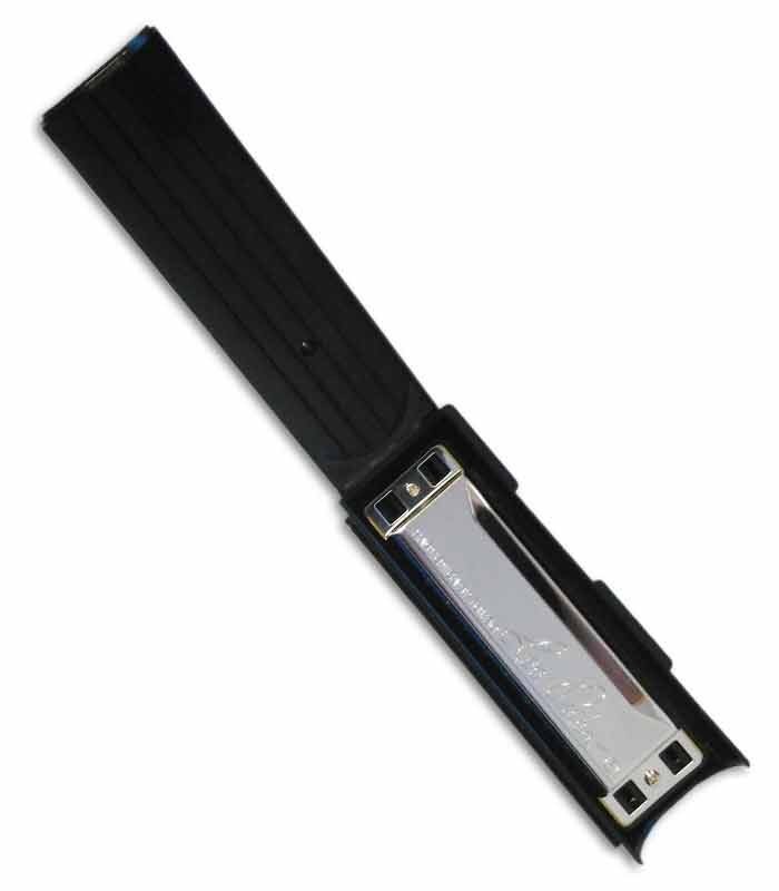 Foto da harmónica Lee Oskar Major Diatonic Mib dentro da caixa