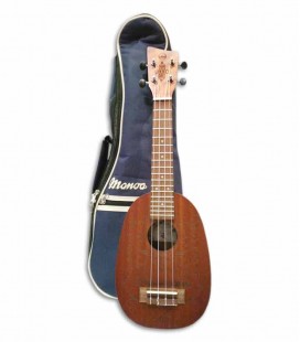 Foto do ukulele VGS Pineapple Manoa Kaleo com o saco