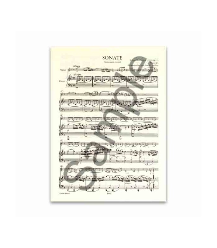 Beethoven Sonata da Primavera Opus 24 Peters