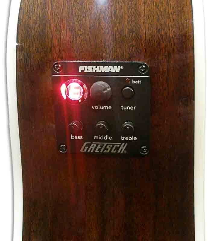 Pré-amplificador na Gretsch G5024E Rancher