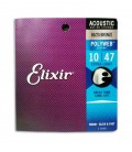 Jogo de Cordas Elixir 11000 Guitarra Acústica Bronze Polyweb Extra Light
