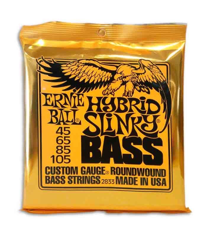 Embalage del juego de cuerdas Ernie Ball 2833 para bajo 