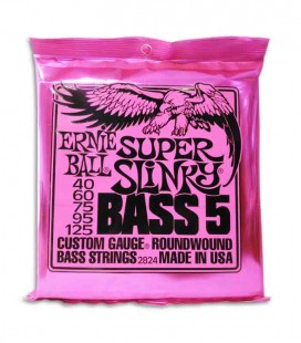 Jogo de Cordas Ernie Ball 2824 040 a 125 para Baixo de 5 Cordas