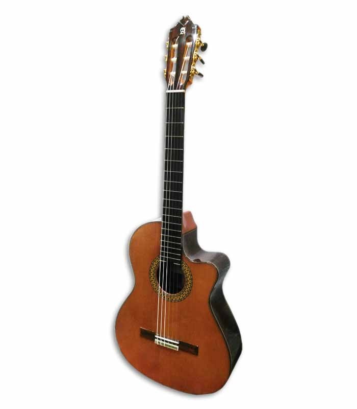 A Alhambra 9P CW E8 é uma guitarra clássica eletroacústica profissional com pré-amplificador Fishman Flex M Blend E8