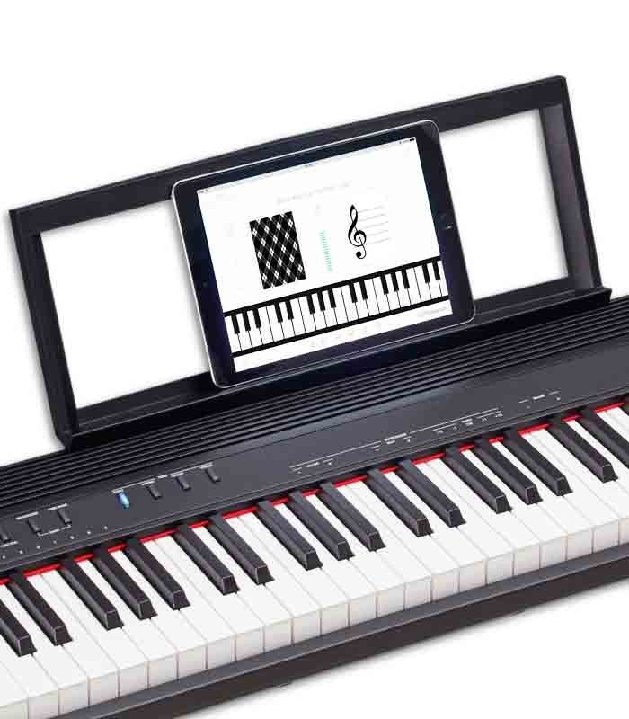 Roland Go Piano 88 with tablet in the shelf