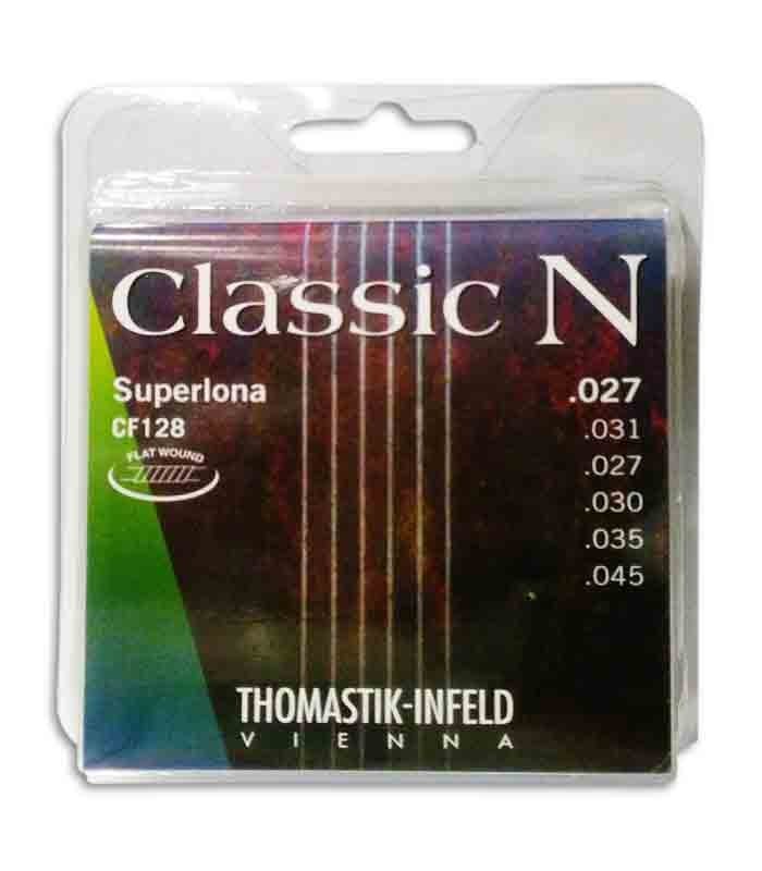 Jogo de Cordas Thomastik Classic N Flatwound CF128 para Guitarra Clássica