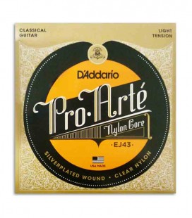 Jogo de Cordas Daddário EJ43 Guitarra Clássica Nylon Tensão Light