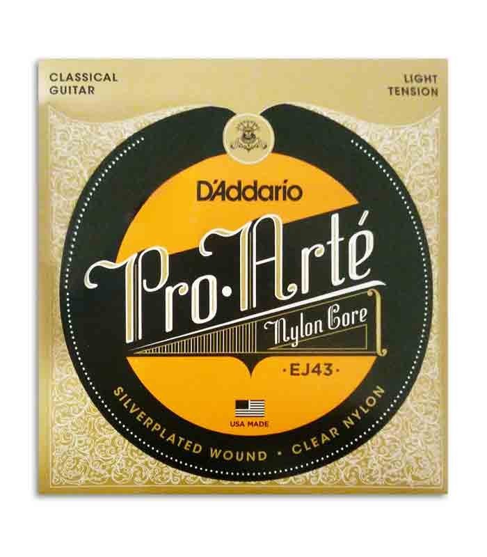 Jogo de Cordas Daddário EJ43 Guitarra Clássica Nylon Tensão Light
