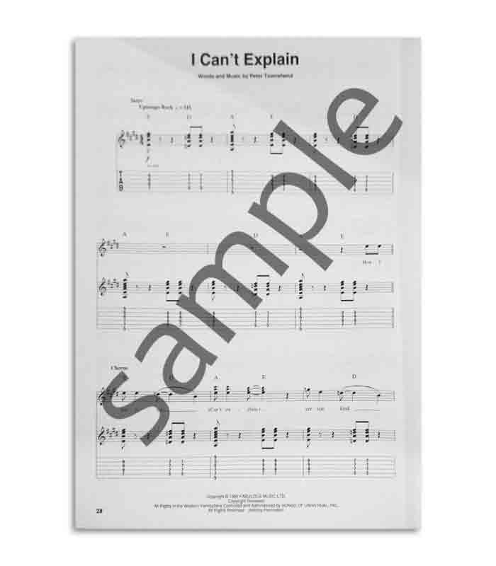 Muestra de página del libro Play Along Guitar Easy Rock Songs