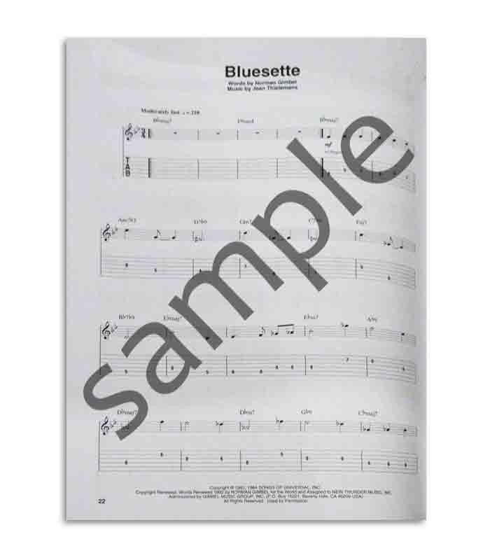Sample page of book Play Along Guitar Jazz Volume 16 