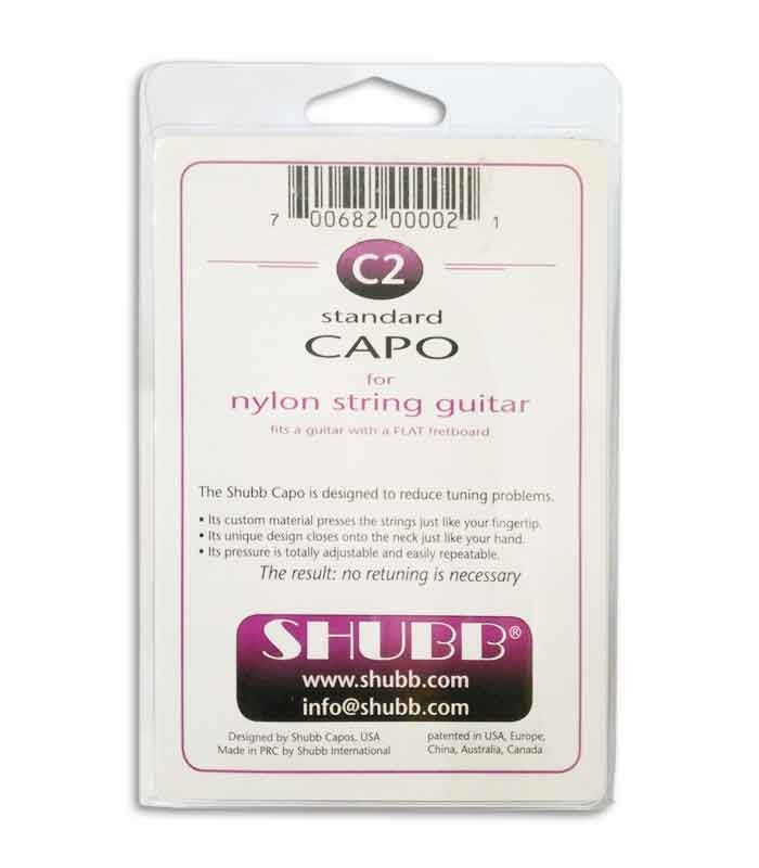 Parte de trás da eEmbalagem do transpositor Shubb C2