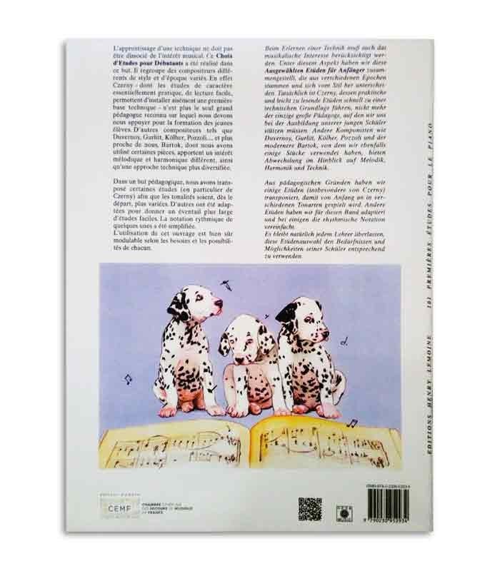 Contracapa do livro 101 Primeiros Estudos de Piano