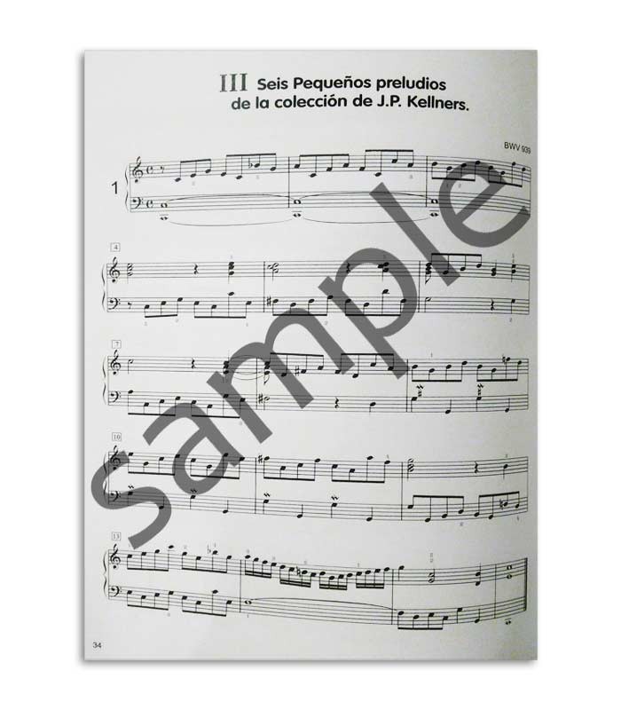 Contracapa do livro Bach Pequenos Prelúdios e Fugas 