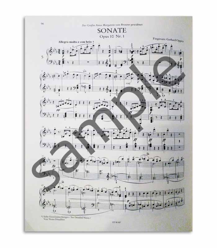 Sample page of book Beethoven Piano Sonatas Vol 1 UT50107