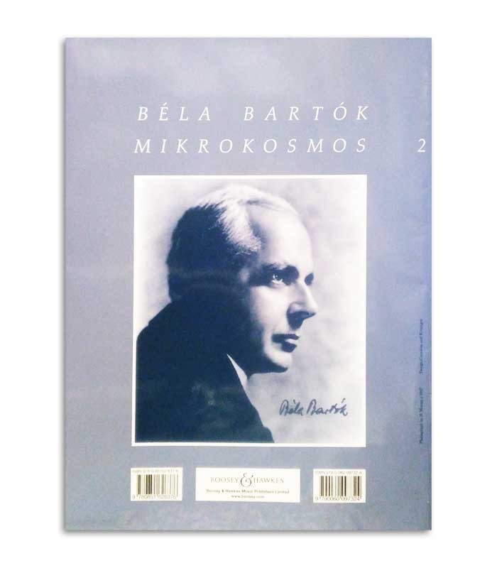 Contracapa do livro Béla Bartók Mikrokosmos Vol 2 