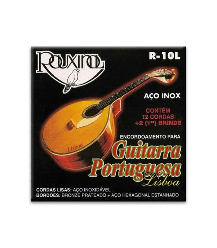 Embalagem do jogo de cordas Rouxinol R10L guitarra portuguesa