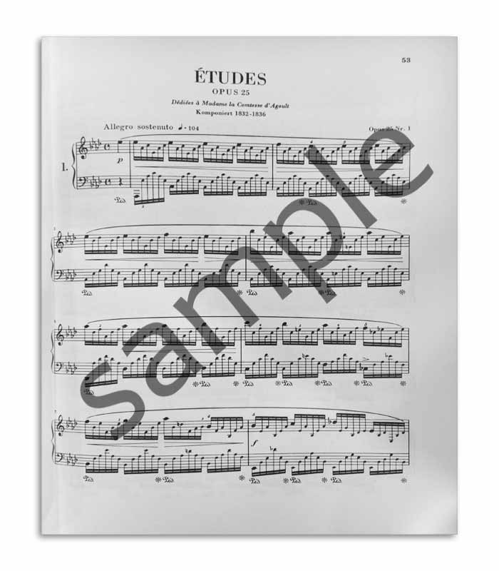 Livro Chopin Etüden Opus 10 and 25 HN124