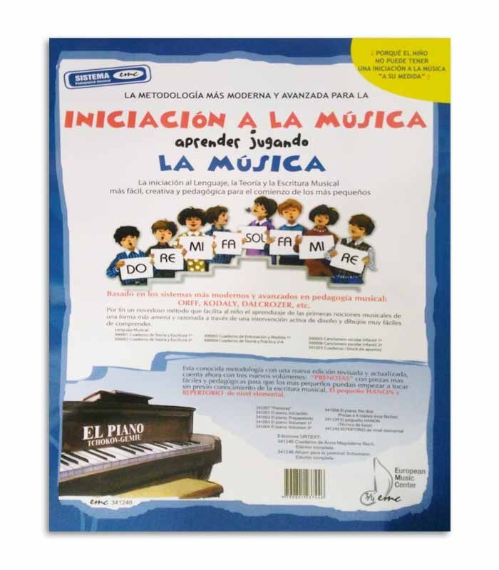 Contraportada del libro Schumann Álbum de la Juventude