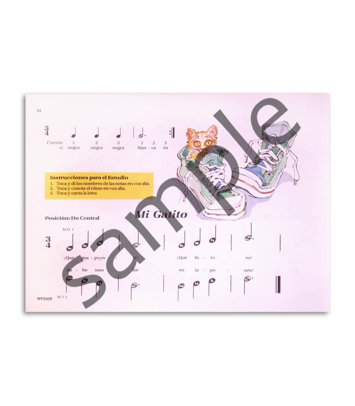 Sample page of book Bastien for Little Beginner Elementary A