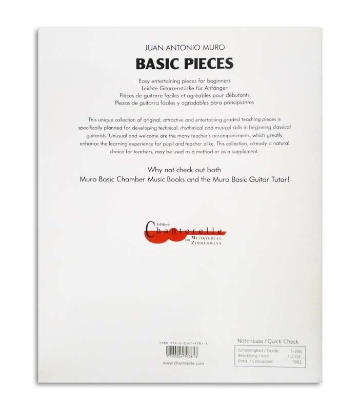 Contraportada del libro Juan Antonio Muro Basic Pieces Vol1 