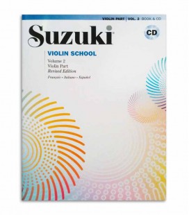 Livro Suzuki Violin School Vol 2 com CD FR IT ES MB296